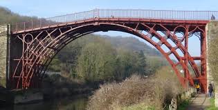 The Iron Bridge spanning the River Severn at golden hour